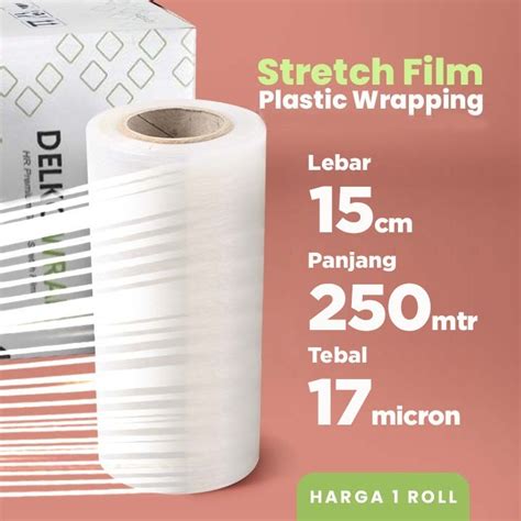 Jual PLASTIK WRAPPING LILIT PLASTIK WRAPING BENING STRETCH FILM 15CM