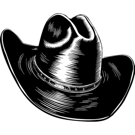 Premium Vector Silhouette Cowboy Hat Black Color Only