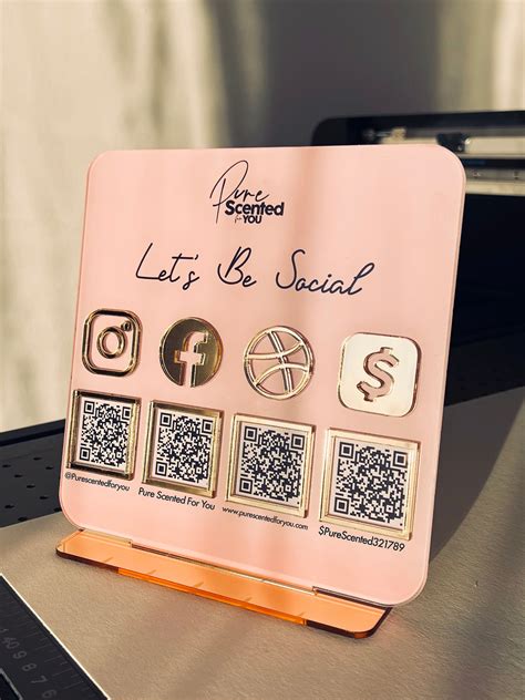 Multi Qr Code Social Media Sign Scan To Pay Facebook Instagram Etsy Uk