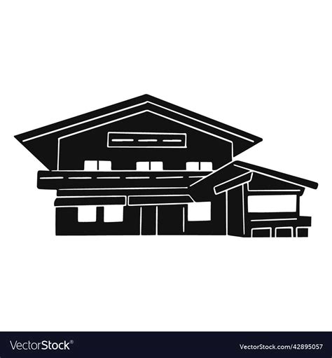 Modern house cut out high quality Royalty Free Vector Image