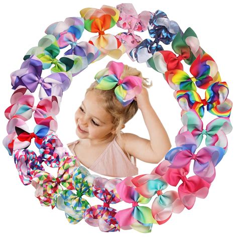 20 Colors 6inch Large Big Hair Bows Grosgrain Ribbon