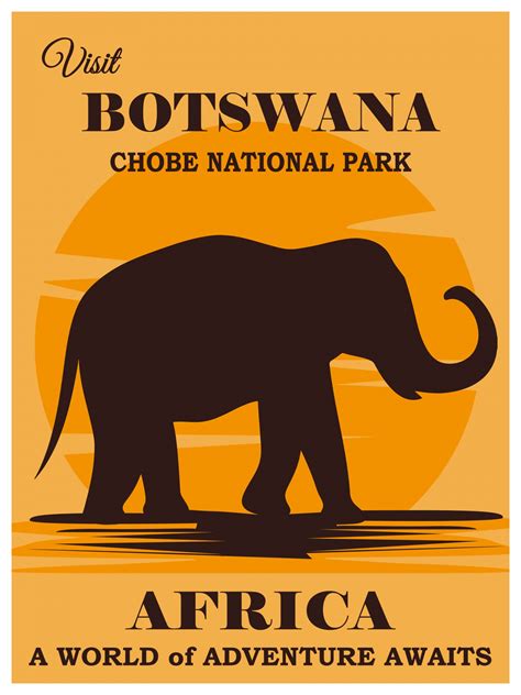 Botswana Africa Travel Poster Free Stock Photo - Public Domain Pictures