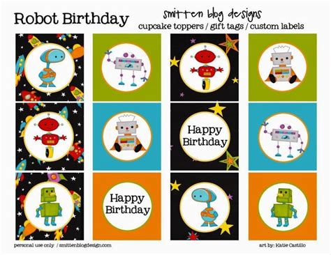 Kit De Robots Para Imprimir Gratis Robot Birthday Party Robot Party Birthday Printables