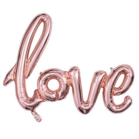 Rose Gold Love Script Foil Balloon Party Splendour