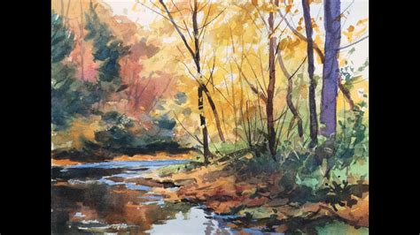 October Stream Autumn Watercolor Demo YouTube