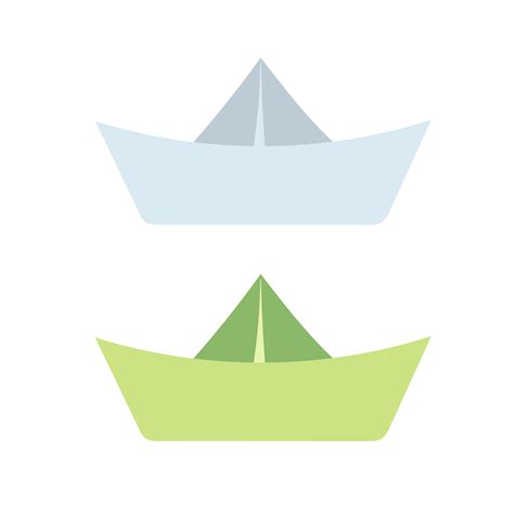 Hand drawn paper boat icons. Simple drawing of origami ship 8024511 ...