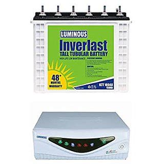 Luminous Rapid 1650 VA Inverter Luminous ILTT 18048 150 Ah Tubular Battery