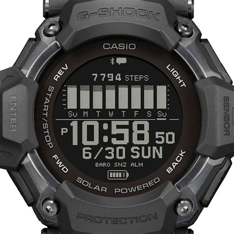 CASIO卡西歐 G SHOCK 心率偵測 GPS功能 藍牙 太陽能電力 援多種運動 輕量升級 運動系列 GBD H2000 1B 52