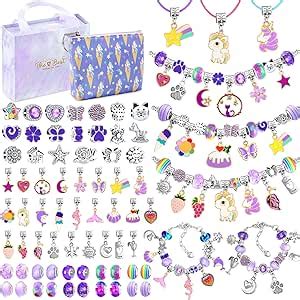 Wevol Cadeau Fille Ans Bijoux Enfant Fabrication Bracelet Charms