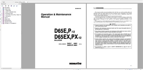 Komatsu D E P D Ex Px Bulldozer Operation Maintenance Manual