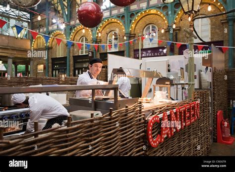 London Covent Garden Market Cafe Restaurant Snack Bar Canteen Chefs