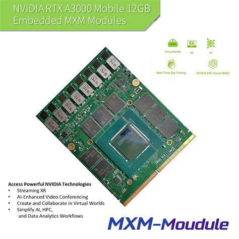 MXM Module RTX A3000 12GB Professional GPU Powerful Visual - X-VSION ...