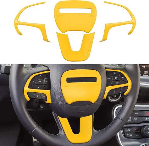 Steering Wheel Cover Trim For 2014 2019 Durango 2015 2020 Charger Challenger Grand Cherokee