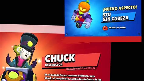 Consigo A Chuck El Nuevo Brawler Y A La Skin Stu Sin Cabeza De Brawl O