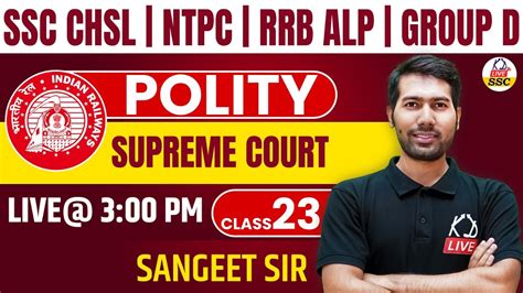 Ntpc Rrb Alp Group D Polity Supreme Court Class 22 By