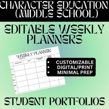 EDITABLE Weekly Planner by teachnerdy | TPT