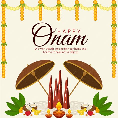 Premium Vector Banner Design Of Celebrating Happy Onam Festival Template