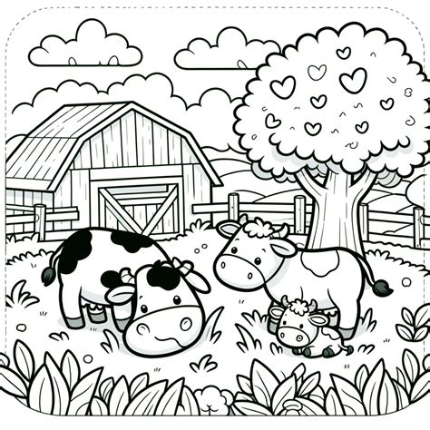 Farm Animal Coloring Pages For Children - Day Dream Colors