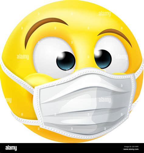 Emoticon Emoji PPE Medical Mask Face Icon Stock Vector Image & Art - Alamy