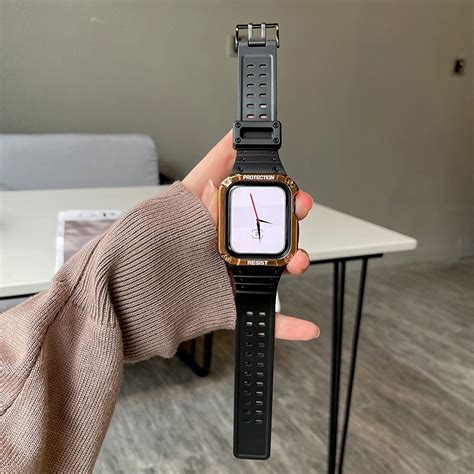 [moon] 適用蘋果手錶se錶帶女款一體iwatch7冰川透明限定男運動潮流applewatch 7 6 Se 4 5 蝦皮購物