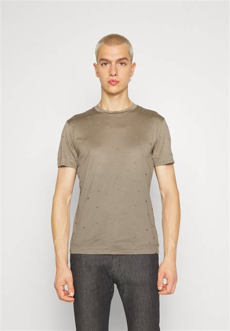 Emporio Armani T Shirt Imprimé Beige Zalando Fr