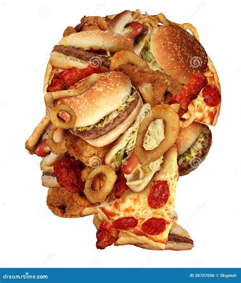 Unhealthy Diet, Boy And Girl Eating Hamburgers, Pizza And Potato Chips