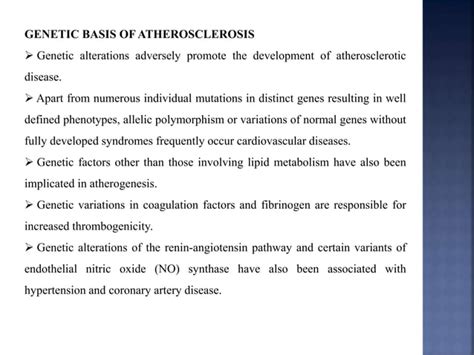 Atherosclerosis Pathophysiology PPT