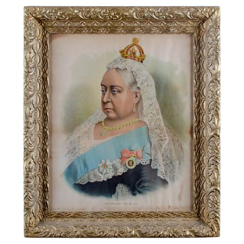 portrait  queen victoria framed lithograph  sale  stdibs