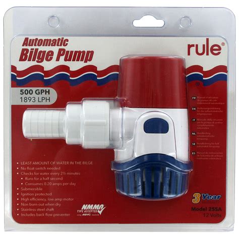 Rule Bilge Pump Automatic 500 GPH Seattle Marine