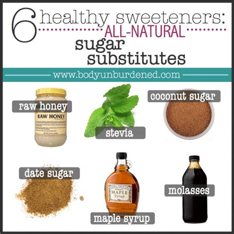 Healthy Sweeteners All Natural Sugar Substitutes Body Unburdened