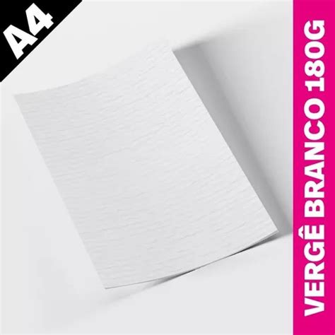 Papel Verg Branco G A Folhas Parcelamento Sem Juros