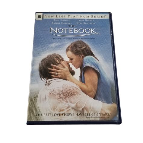 The Notebook DVD 2005 Ryan Gosling Rachel McAdams Nicholas Sparks Love