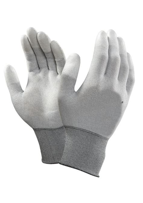 SCHOFIC Carbon Fiber ESD Anti Static Gloves PU Fingertip Coated Top Fit