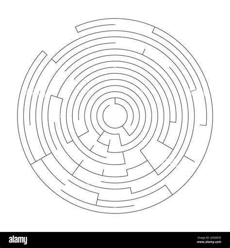 Vector Maze Template Blank Black And White Labyrinth Isolated On White Background Preschool