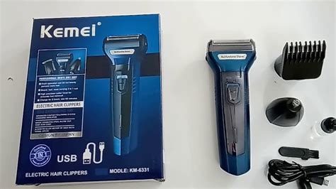 Unboxing Review Kemei KM 6331 Rechargeable 3 In 1 Hair Clipper Trimmer