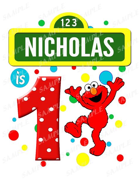 Elmo Birthday Boy SVG