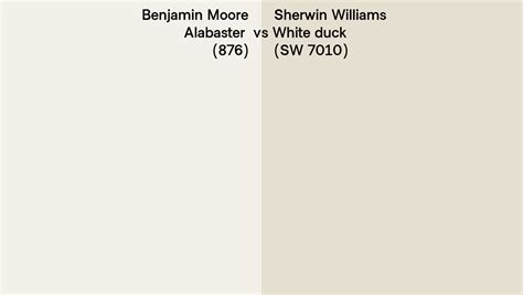 Benjamin Moore Alabaster 876 Vs Sherwin Williams White Duck Sw 7010 Side By Side Comparison