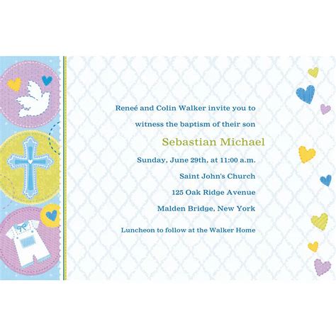 Custom Blue Sweet Religious Invitations | Party City