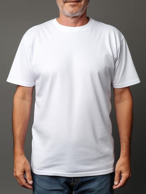 Un Hombre Con Una Camisa Blanca Que Dice Camiseta Foto Premium