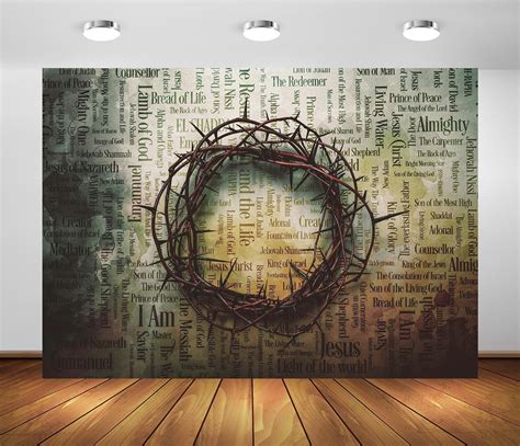 Amazon Beleco X Ft Fabric Jesus Passion Backdrop Crown Of Thorns