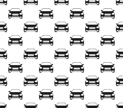 Premium Vector Seamless Vector Pattern Cars Black And White