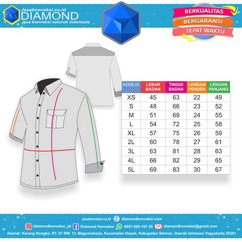 Contoh Gambar Size Chart Kemeja Contoh Gambar Size Chart Kaos Contoh