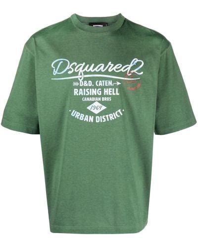 Green Dsquared² T Shirts For Men Lyst