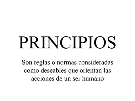 Diferencia Principios Y Valores Ppt