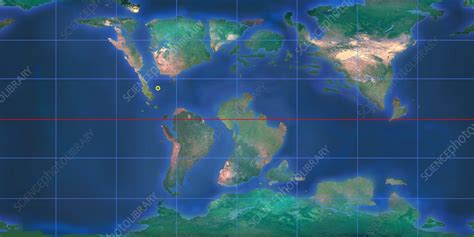 Late Cretaceous Period Earth Map