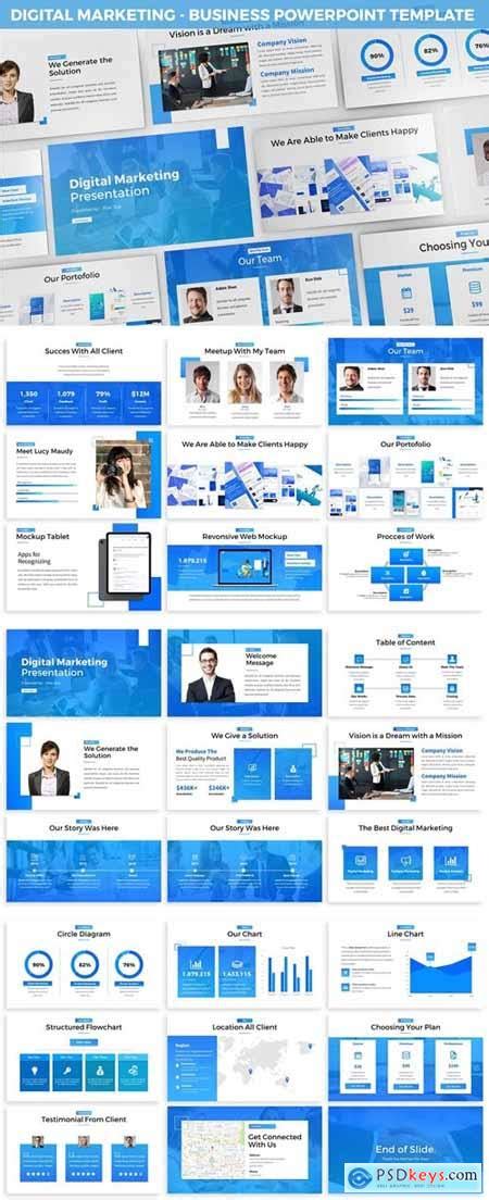 Digital Marketing Powerpoint Template » Free Download Photoshop Vector ...