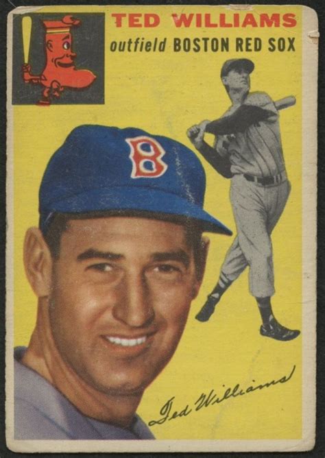 Ted Williams 1954 Topps 250 At Pristine Auction Ted Williams Red