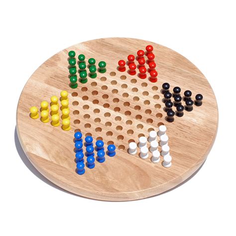 Win SPORTS Chinese Checkers Board Wooden Game Classic Strategy Game Fun For The Whole Family ...