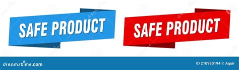 Safe Product Banner Safe Product Ribbon Label Sign Set Stock Vector Illustration Of Product