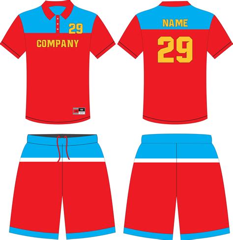 Basketball Uniform Shorts Template For Basketball Club Front And Back